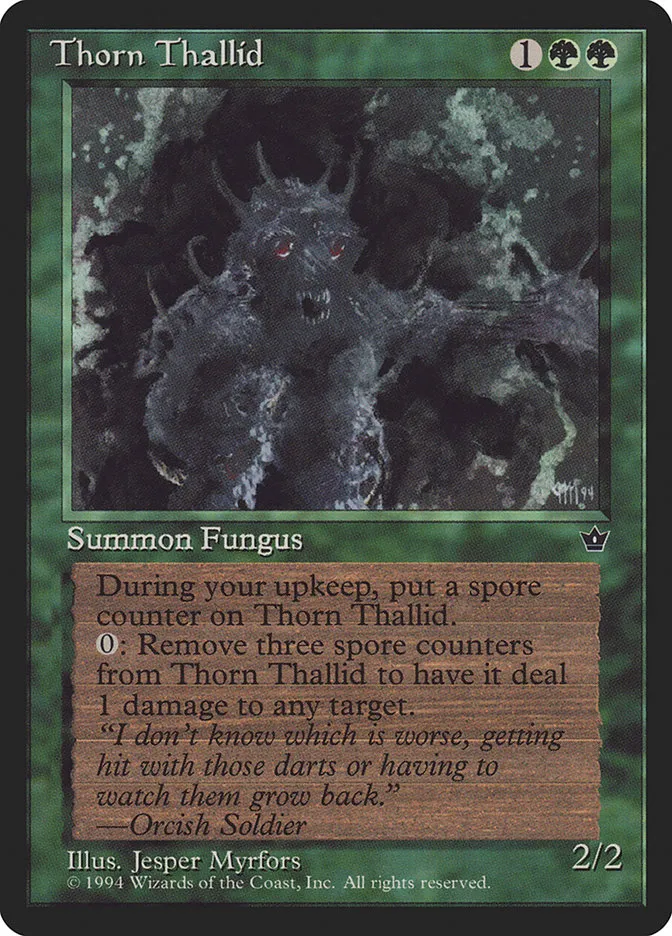 1994 Fallen Empires Thorn Thallid common #80c common card image