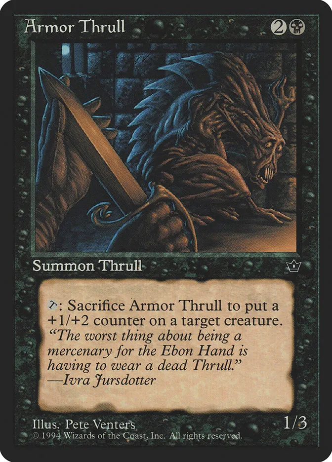 1994 Fallen Empires Armor Thrull common #33a common card image