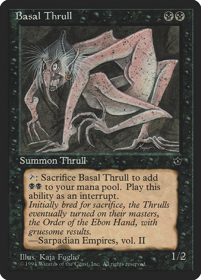 1994 Fallen Empires Basal Thrull common #34a common card image