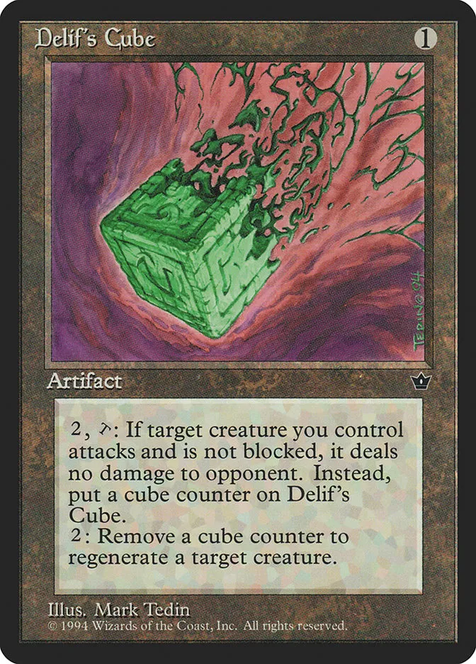 1994 Fallen Empires Delif's Cube rare #85 rare card image