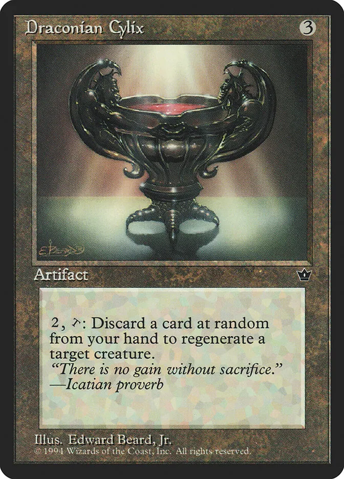 1994 Fallen Empires Draconian Cylix rare #86 rare card image