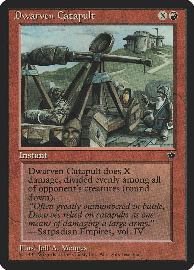 1994 Fallen Empires Dwarven Catapult uncommon #51 uncommon card image
