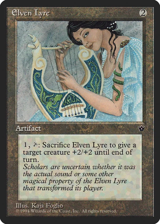 1994 Fallen Empires Elven Lyre #87 rare card image