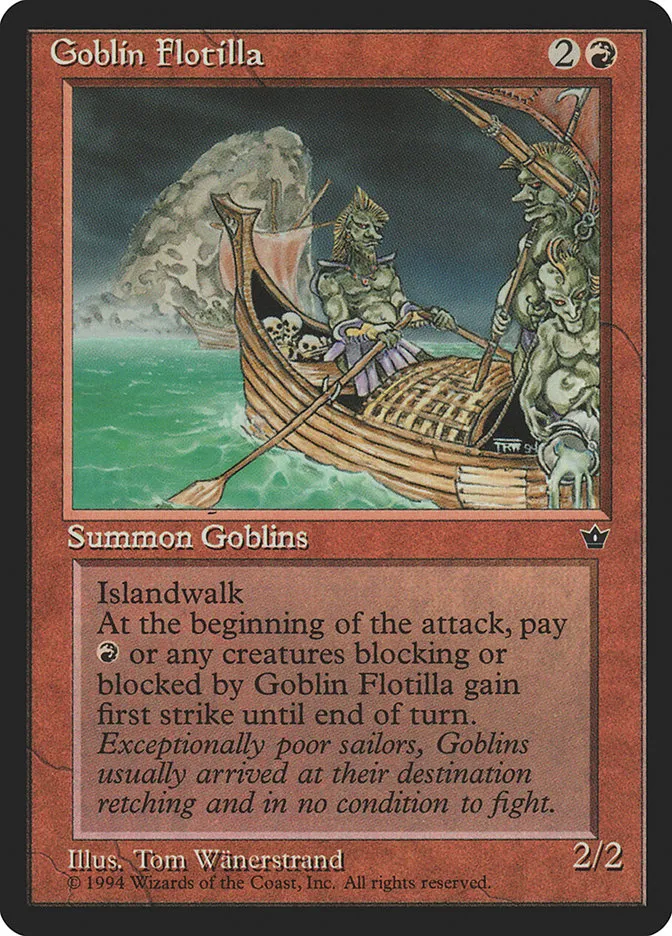 1994 Fallen Empires Goblin Flotilla rare #55 rare card image