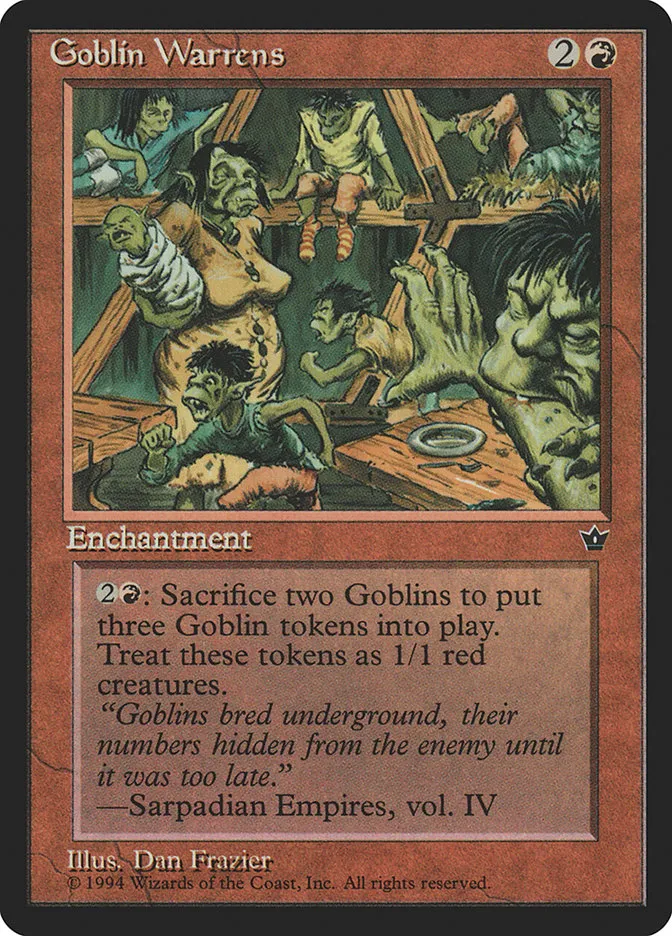 1994 Fallen Empires Goblin Warrens #59 rare card image