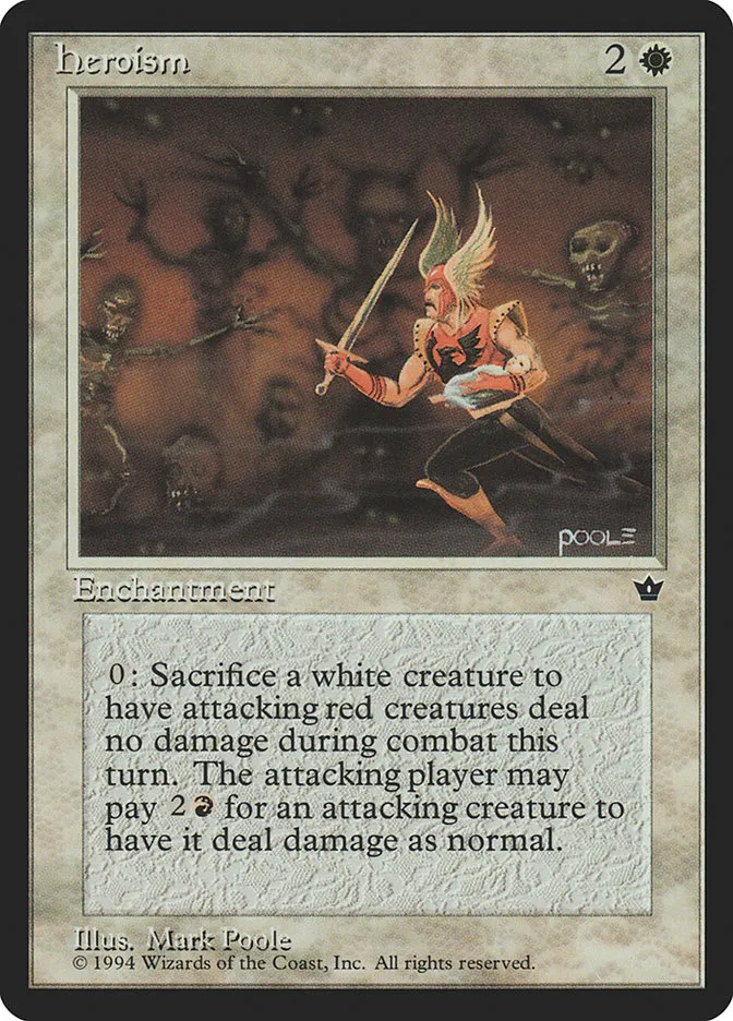 1994 Fallen Empires Heroism uncommon #6 uncommon card image