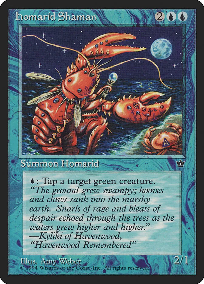 1994 Fallen Empires Homarid Shaman rare #20 rare card image