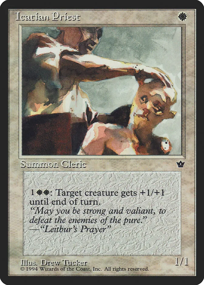 1994 Fallen Empires Icatian Priest uncommon #12 uncommon card image