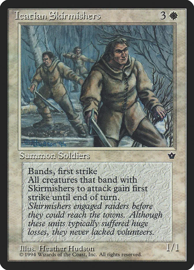 1994 Fallen Empires Icatian Skirmishers rare #14 rare card image
