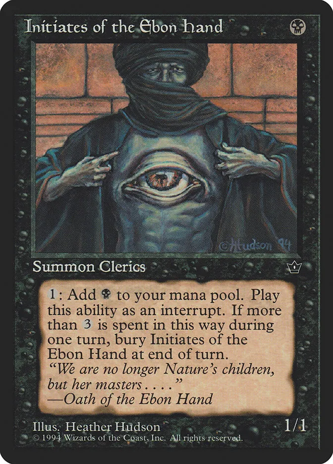 1994 Fallen Empires Initiates of the Ebon Hand common #39a common card image