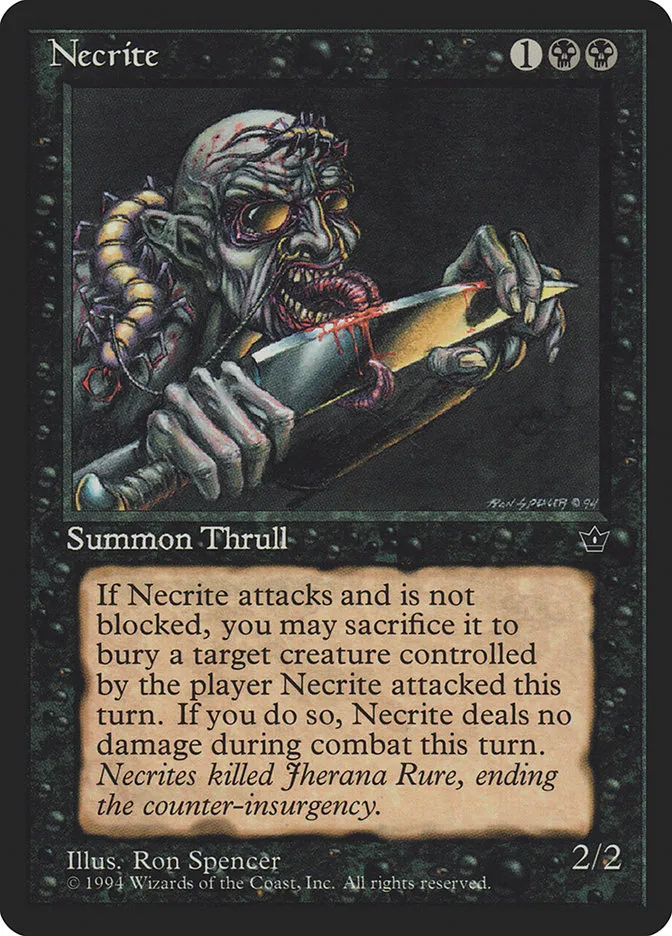 1994 Fallen Empires Necrite [Christopher Rush] common #41a common card image