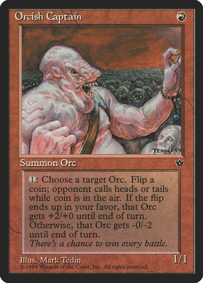 1994 Fallen Empires Orcish Captain uncommon #60 uncommon card image