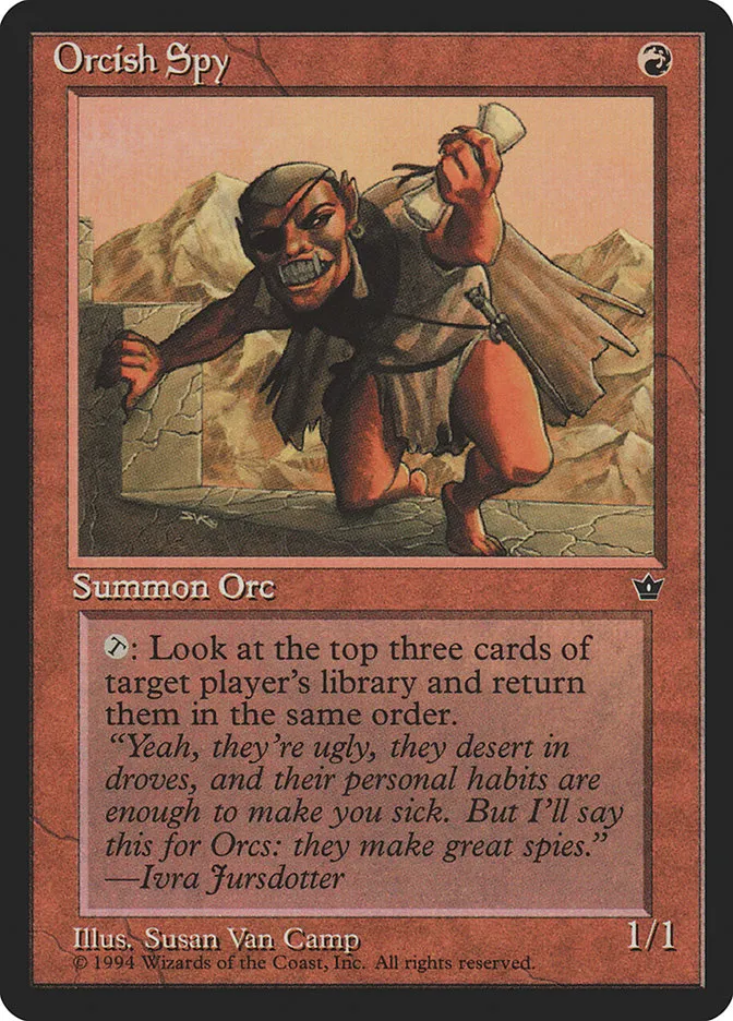 1994 Fallen Empires Orcish Spy [Venters] common #61a common card image