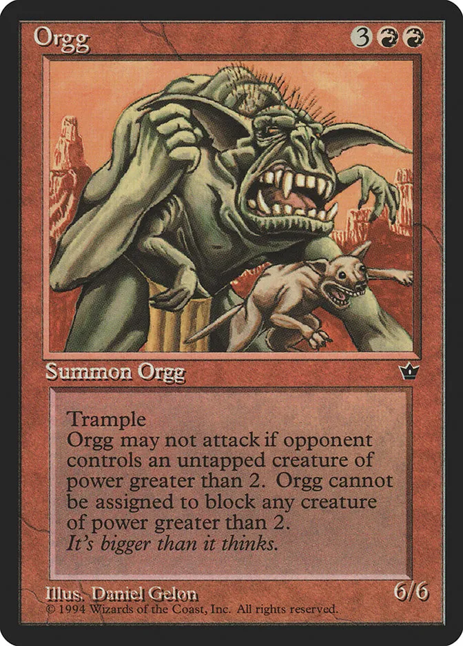 1994 Fallen Empires Orgg rare #63 rare card image