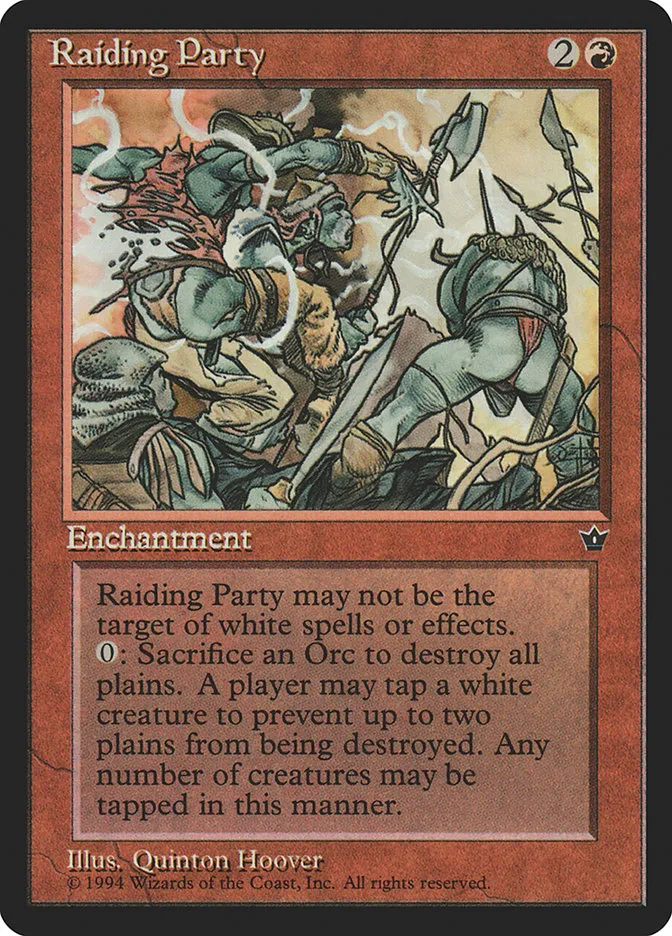1994 Fallen Empires Raiding Party uncommon #64 uncommon card image