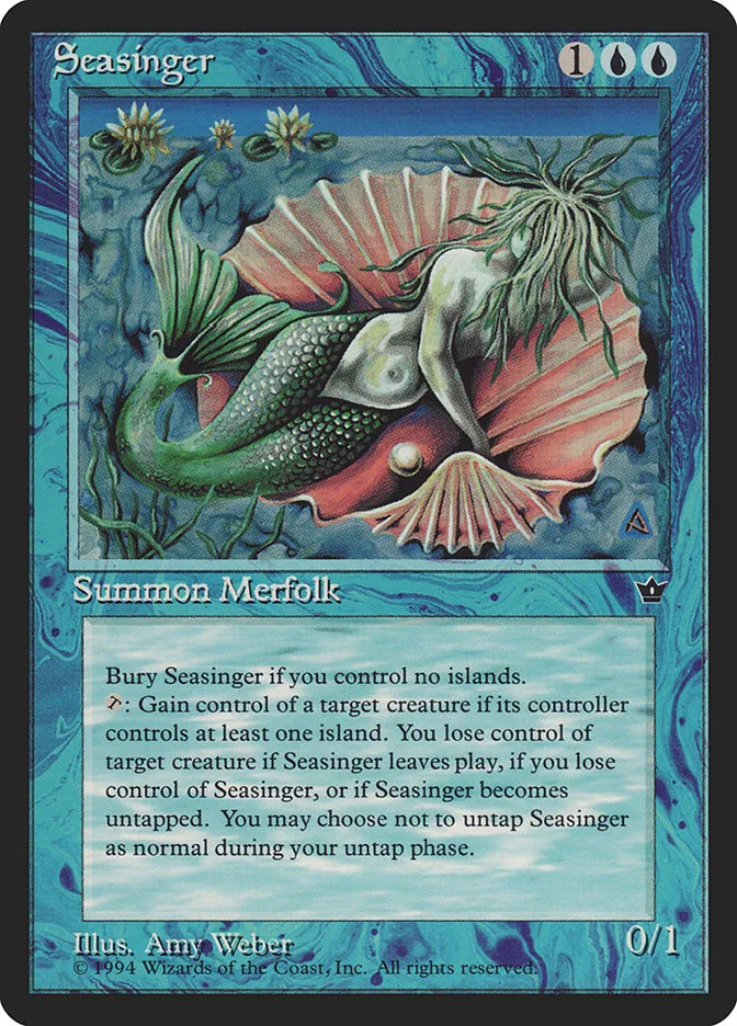 1994 Fallen Empires Seasinger uncommon #25 uncommon card image