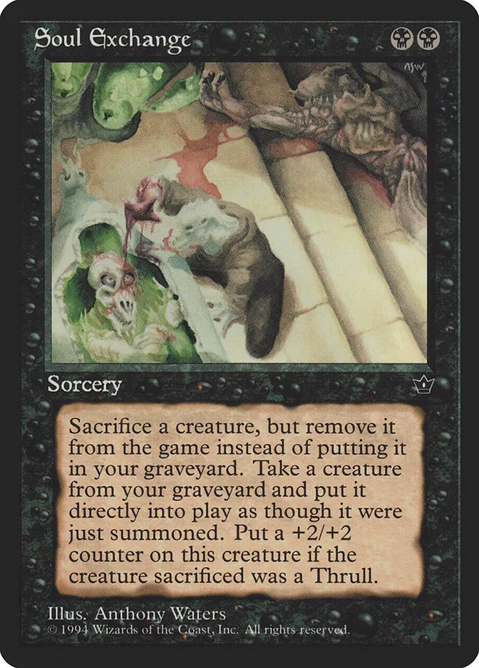 1994 Fallen Empires Soul Exchange #43 uncommon card image