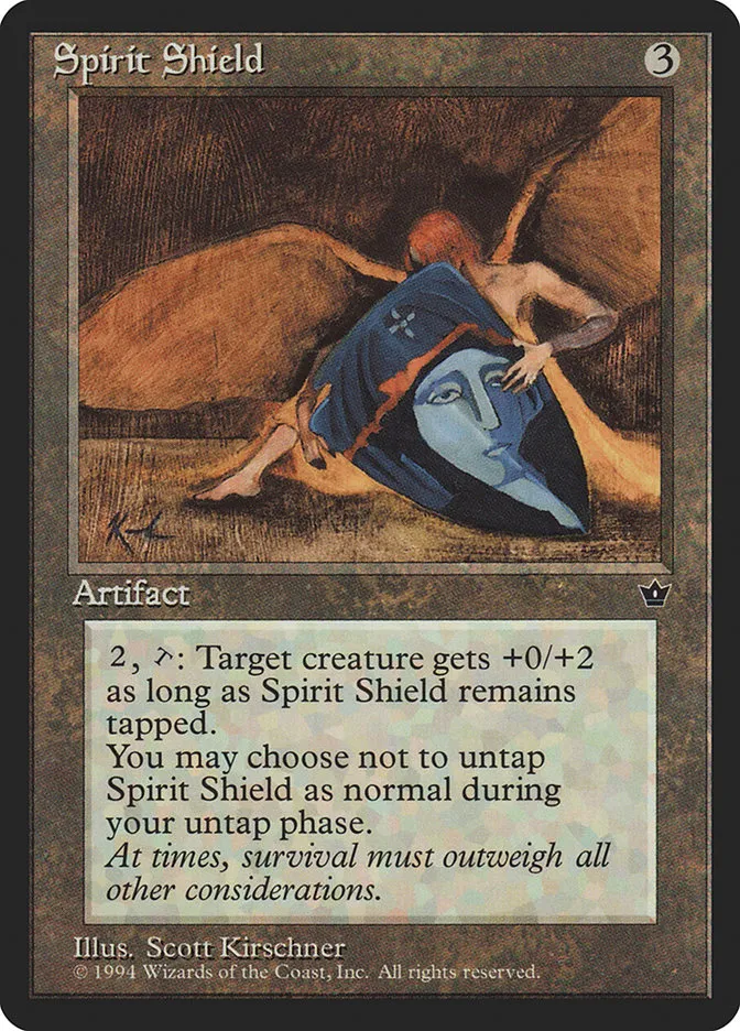 1994 Fallen Empires Spirit Shield #90 rare card image
