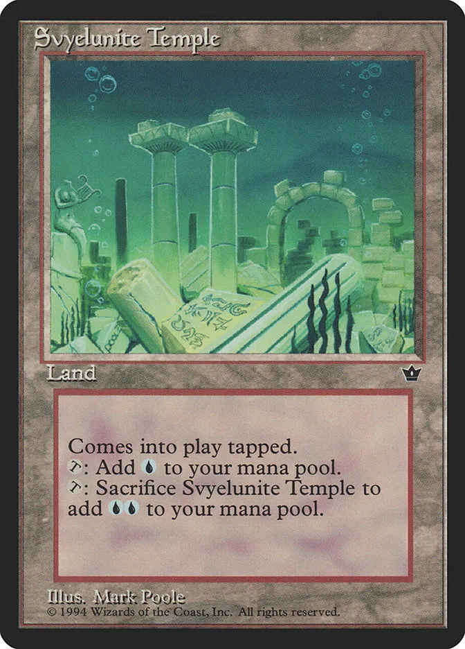 1994 Fallen Empires Svyelunite Temple uncommon #102 uncommon card image