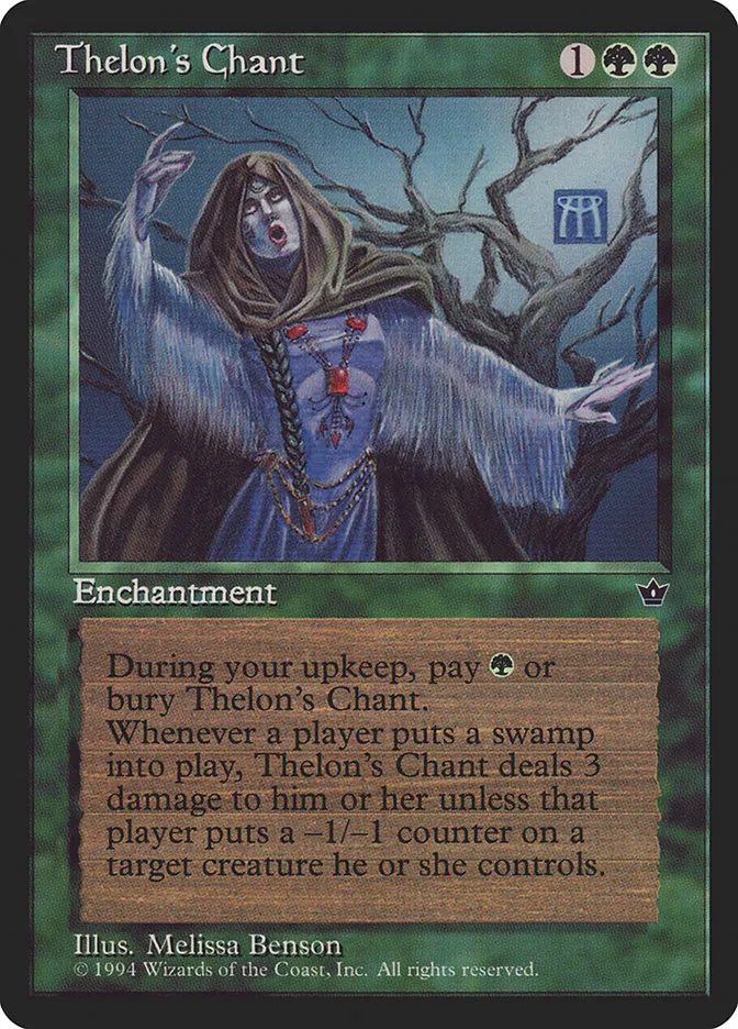 1994 Fallen Empires Thelon's Chant uncommon #76 uncommon card image