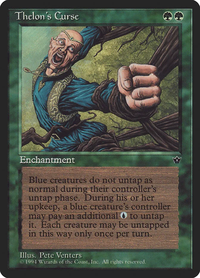 1994 Fallen Empires Thelon's Curse rare #77 rare card image
