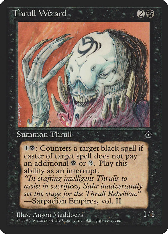 1994 Fallen Empires Thrull Wizard uncommon #46 uncommon card image
