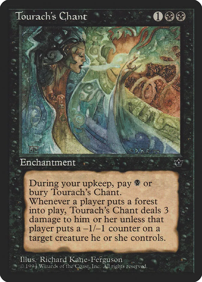 1994 Fallen Empires Tourach's Chant #47 uncommon card image