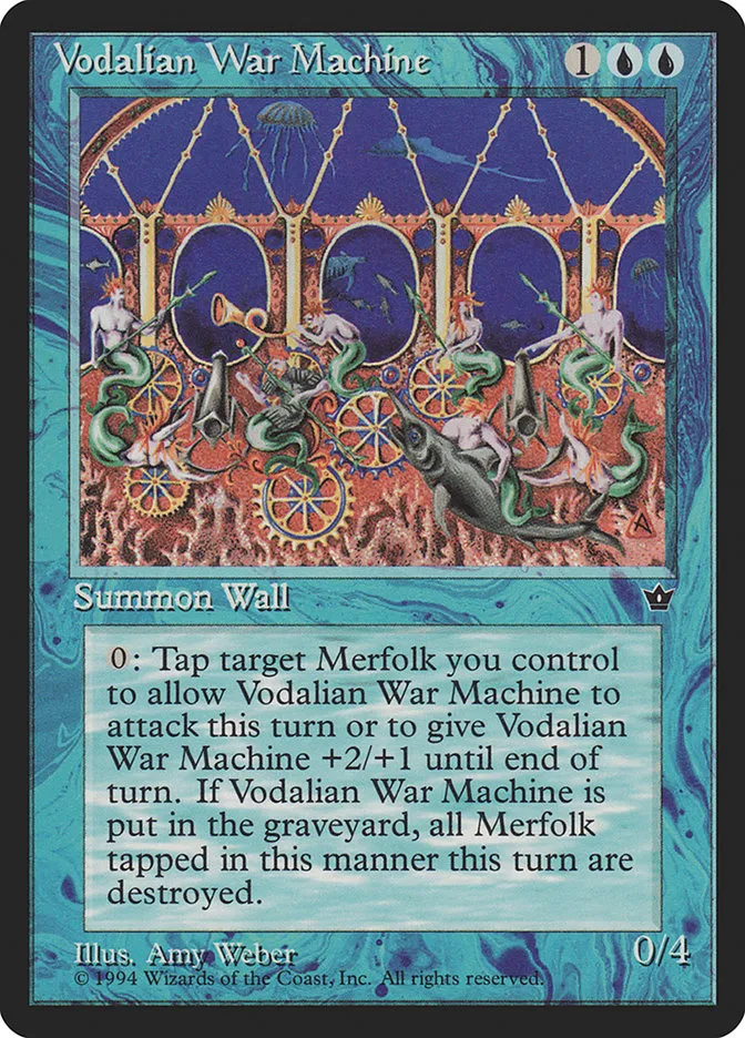 1994 Fallen Empires Vodalian War Machine rare #32 rare card image