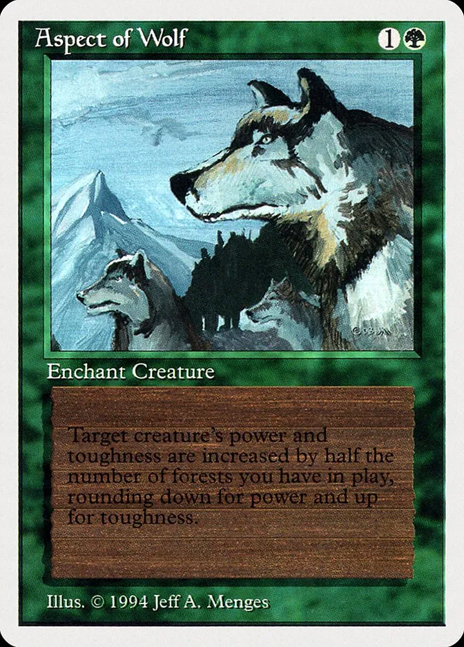 1994 Summer Magic / Edgar Aspect of Wolf rare #186 rare card image