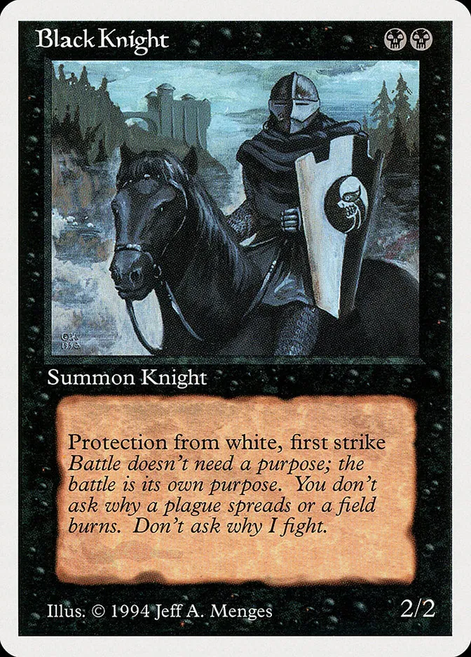 1994 Summer Magic / Edgar Black Knight uncommon #95 uncommon card image