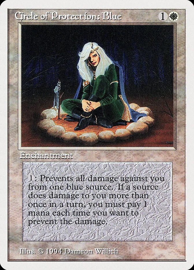 1994 Summer Magic / Edgar Circle of Protection: Blue common #10 common card image