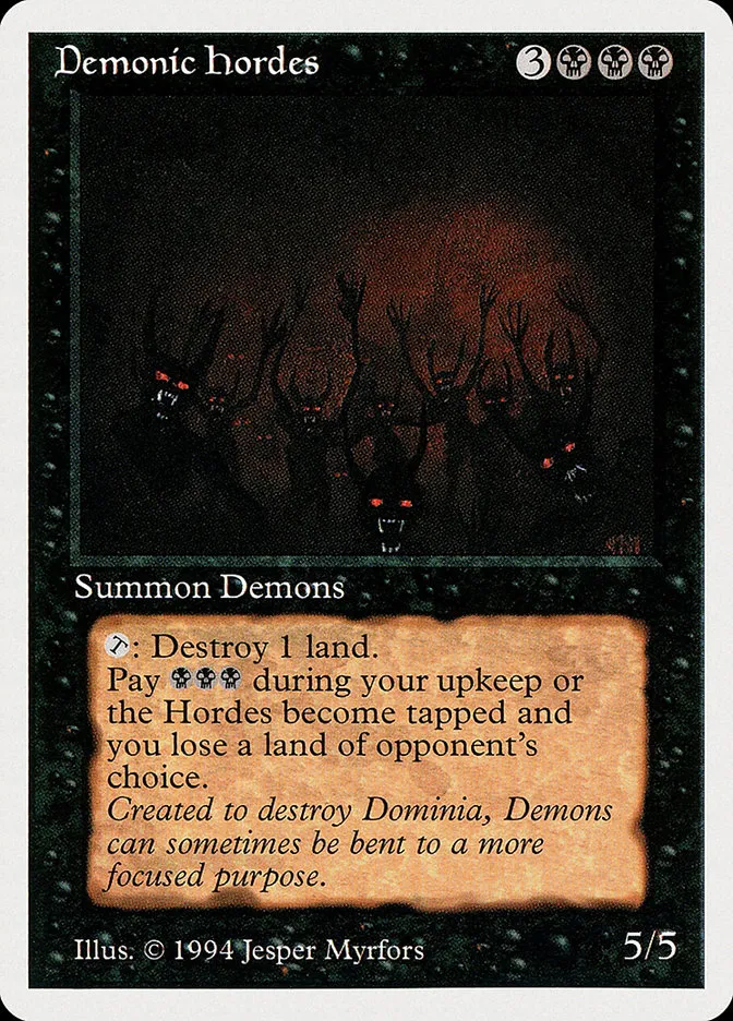 1994 Summer Magic / Edgar Demonic Hordes rare #104 rare card image