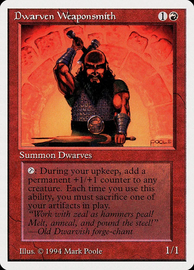 1994 Summer Magic / Edgar Dwarven Weaponsmith uncommon #145 uncommon card image