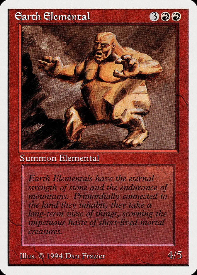 1994 Summer Magic / Edgar Earth Elemental uncommon #146 uncommon card image