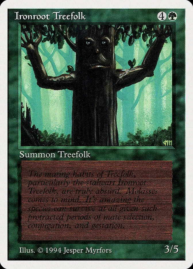1994 Summer Magic / Edgar Ironroot Treefolk common #204 common card image