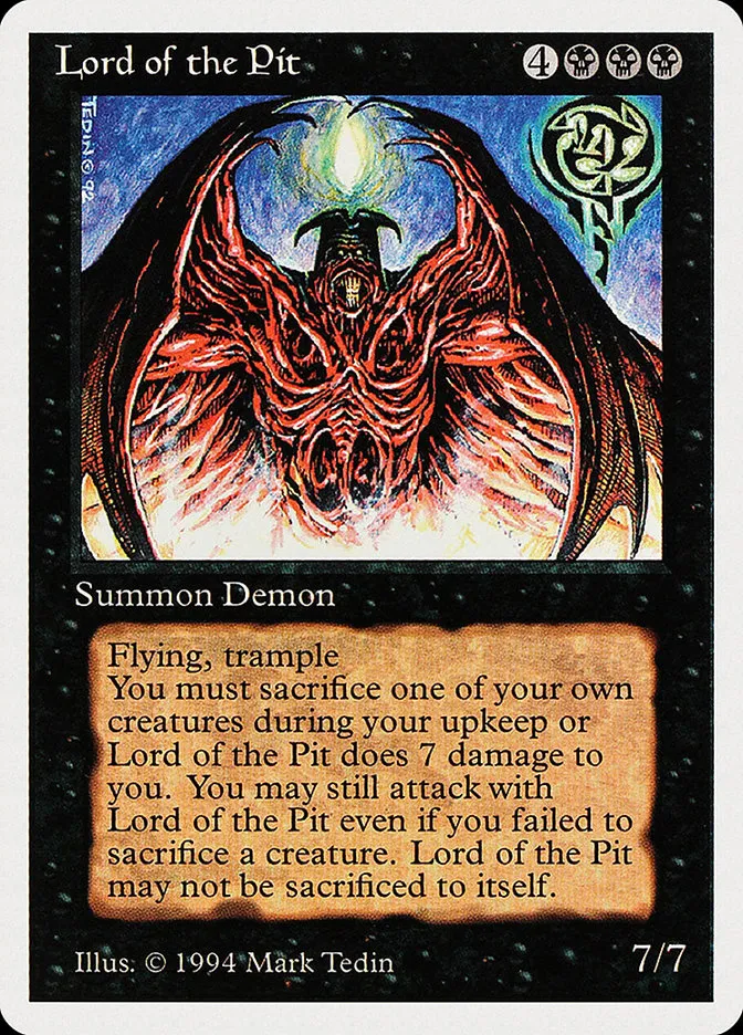 1994 Summer Magic / Edgar Lord of the Pit rare #116 rare card image