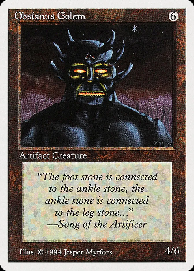 1994 Summer Magic / Edgar Obsianus Golem uncommon #268 uncommon card image