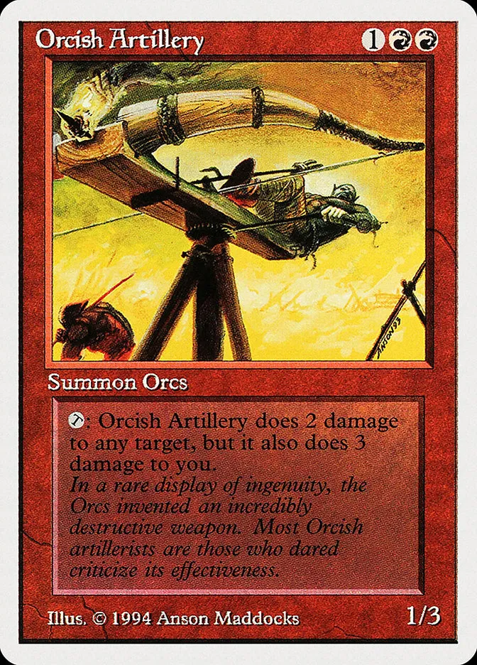 1994 Summer Magic / Edgar Orcish Artillery uncommon #168 uncommon card image