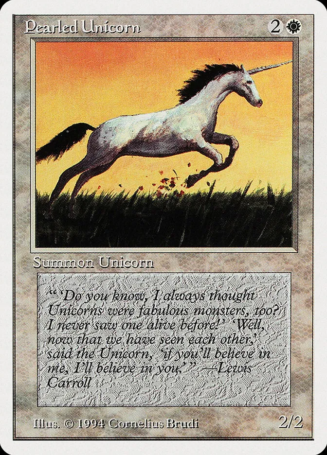 1994 Summer Magic / Edgar Pearled Unicorn common #30 common card image