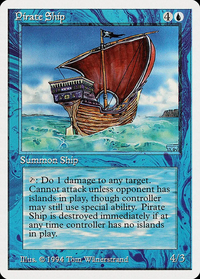 1994 Summer Magic / Edgar Pirate Ship #72 rare card image