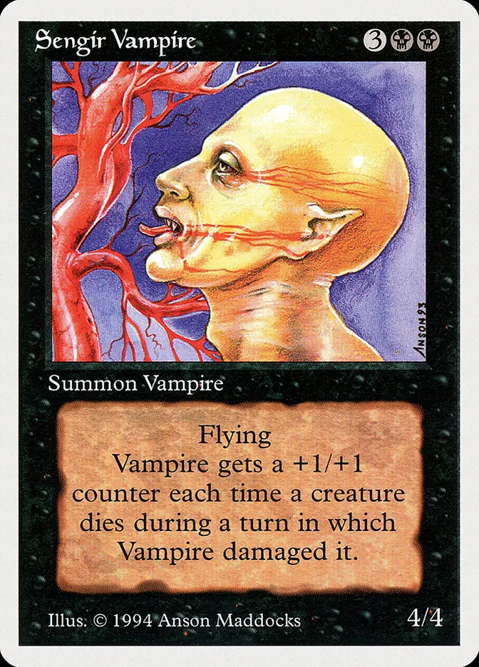 1994 Summer Magic / Edgar Sengir Vampire uncommon #129 uncommon card image