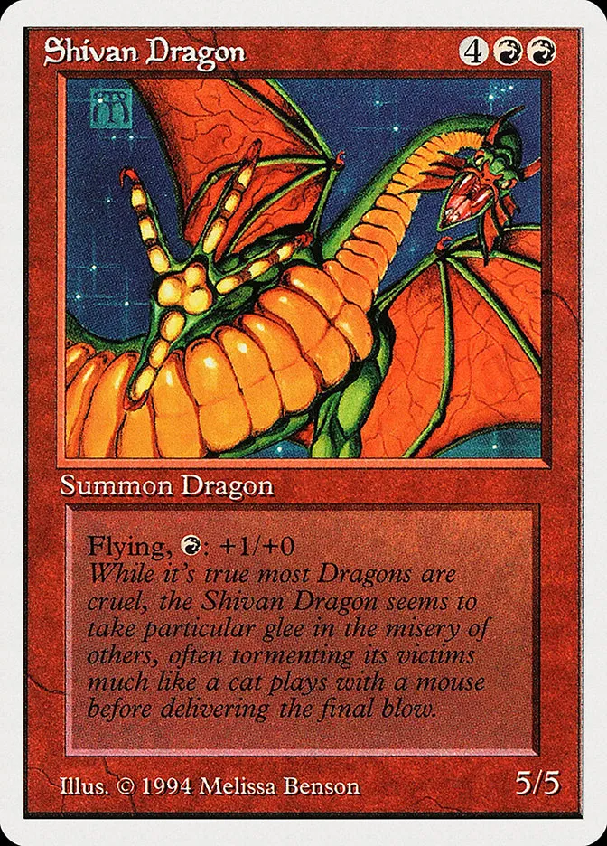1994 Summer Magic / Edgar Shivan Dragon #177 rare card image