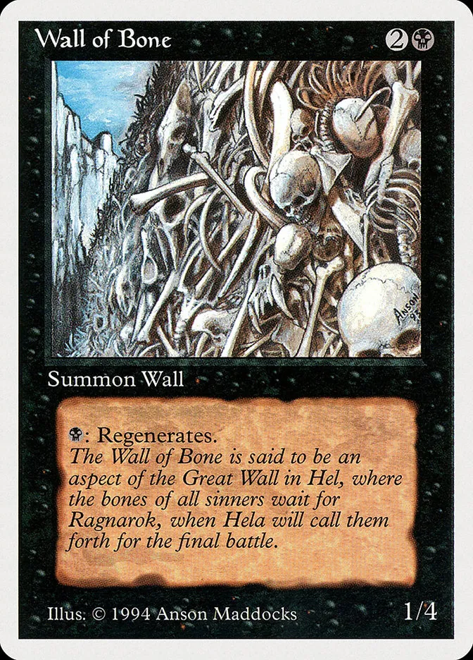 1994 Summer Magic / Edgar Wall of Bone uncommon #134 uncommon card image