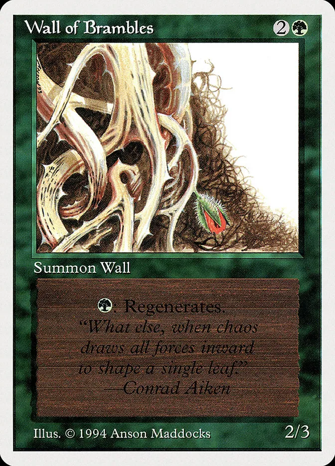 1994 Summer Magic / Edgar Wall of Brambles uncommon #224 uncommon card image