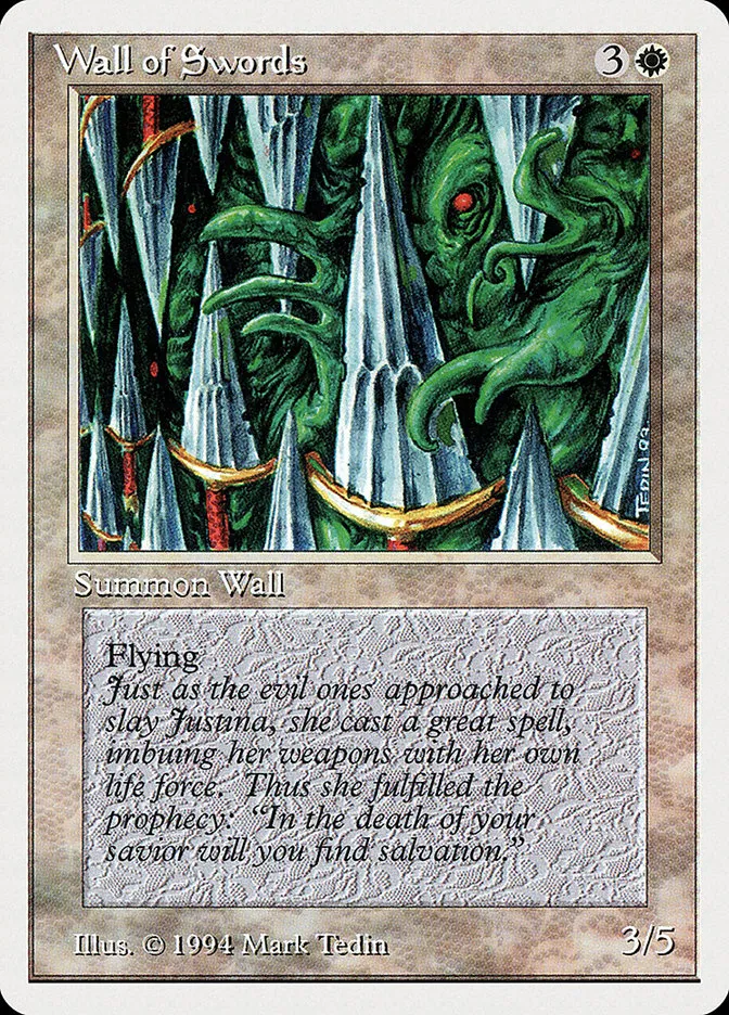 1994 Summer Magic / Edgar Wall of Swords uncommon #43 uncommon card image