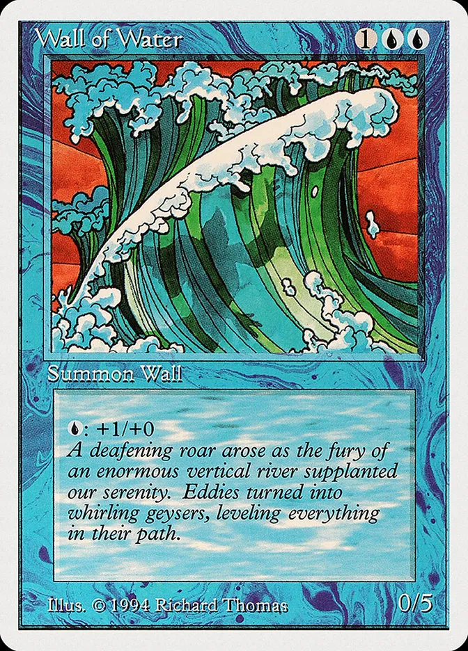 1994 Summer Magic / Edgar Wall of Water uncommon #91 uncommon card image