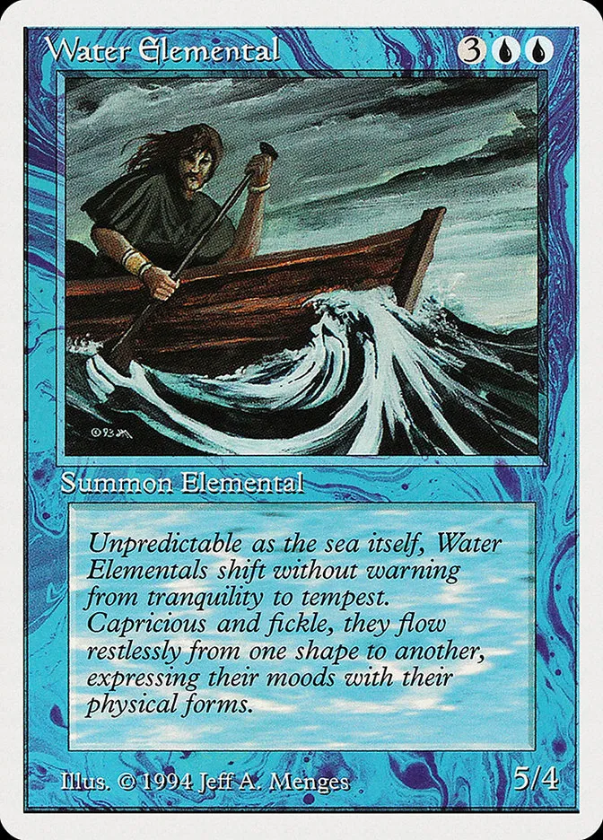 1994 Summer Magic / Edgar Water Elemental uncommon #92 uncommon card image