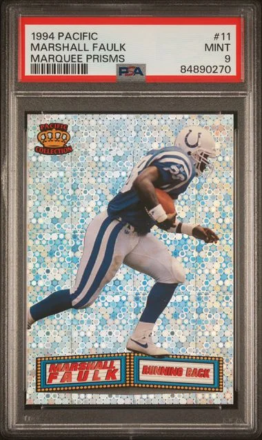 1994 Pacific Marquee Prisms Marquee Prisms Marshall Faulk #11 card image