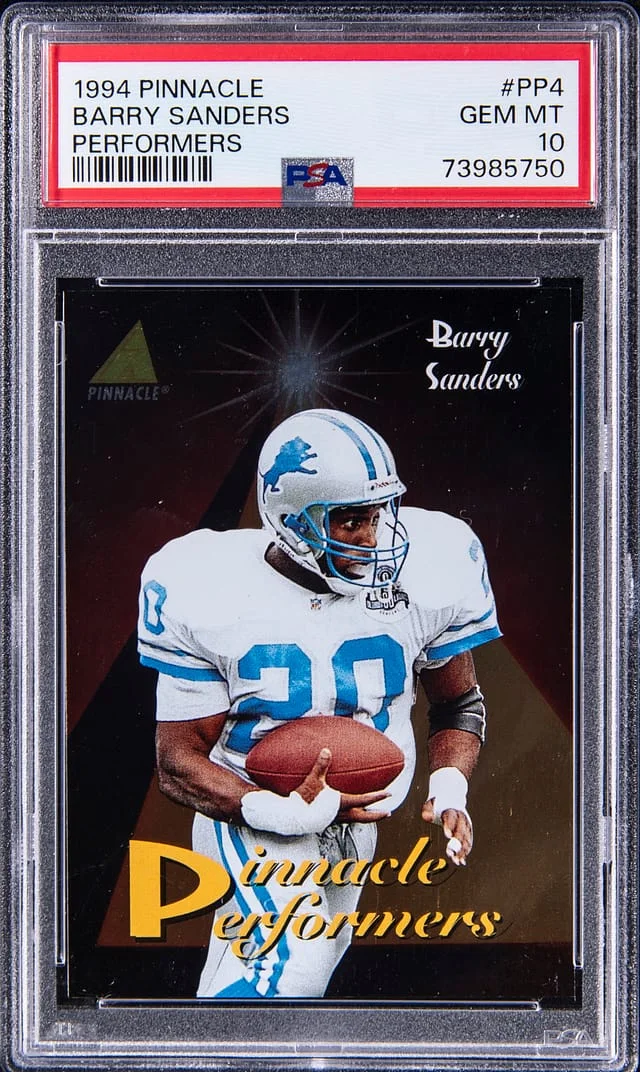 1994 Pinnacle Barry Sanders Performeers #PP4 card image