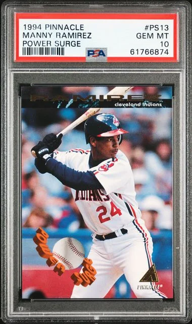 1994 Pinnacle Manny Ramirez Power Surge #PS13 card image